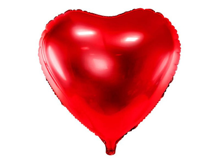 Balon foliowy - Serce - Czerwone - 61 cm 
