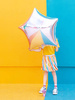 Balon foliowy - Gwiazda - Srebrna - 70 cm