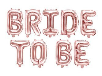 Balon foliowy - Bride To Be - Różowe złoto - 340 x 35 cm