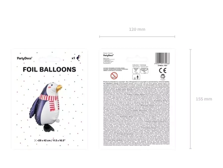 Balon foliowy Pingwin - 29x42 cm - 1 szt.