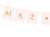 Baner - Mąż ♥ Żona - Jasnoróżowy - 15 x 110 cm
