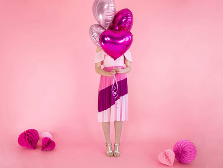 Balon foliowy - Serce - Jasny róż - 45 cm
