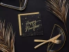 Serwetki papierowe - Happy New Year - Czarne - 33x33cm - 20 sztuk