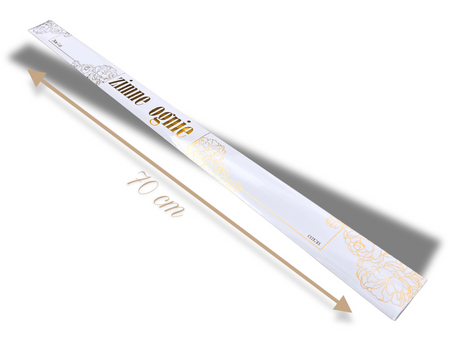 Weselny zestaw 50 x Długie Zimne Ognie 70cm - 60 sekund palenia