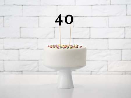 Numery na stół - Czarne - 24/26cm - 11 sztuk